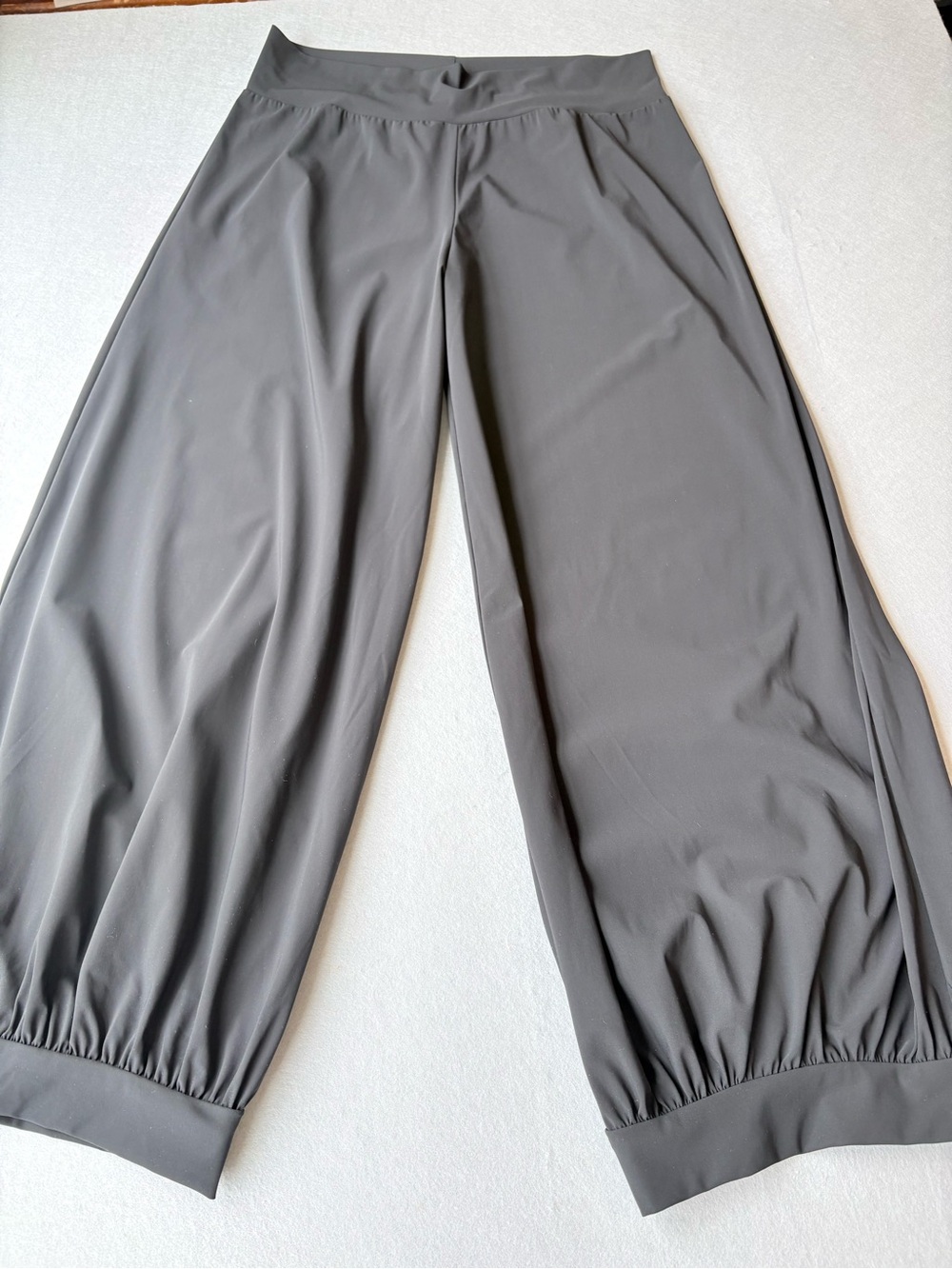 bryn Walker Black Balloon Pull-On Pants Elastic Cuffs sz L Art-to-Wear Trousers - Picture 6 of 9